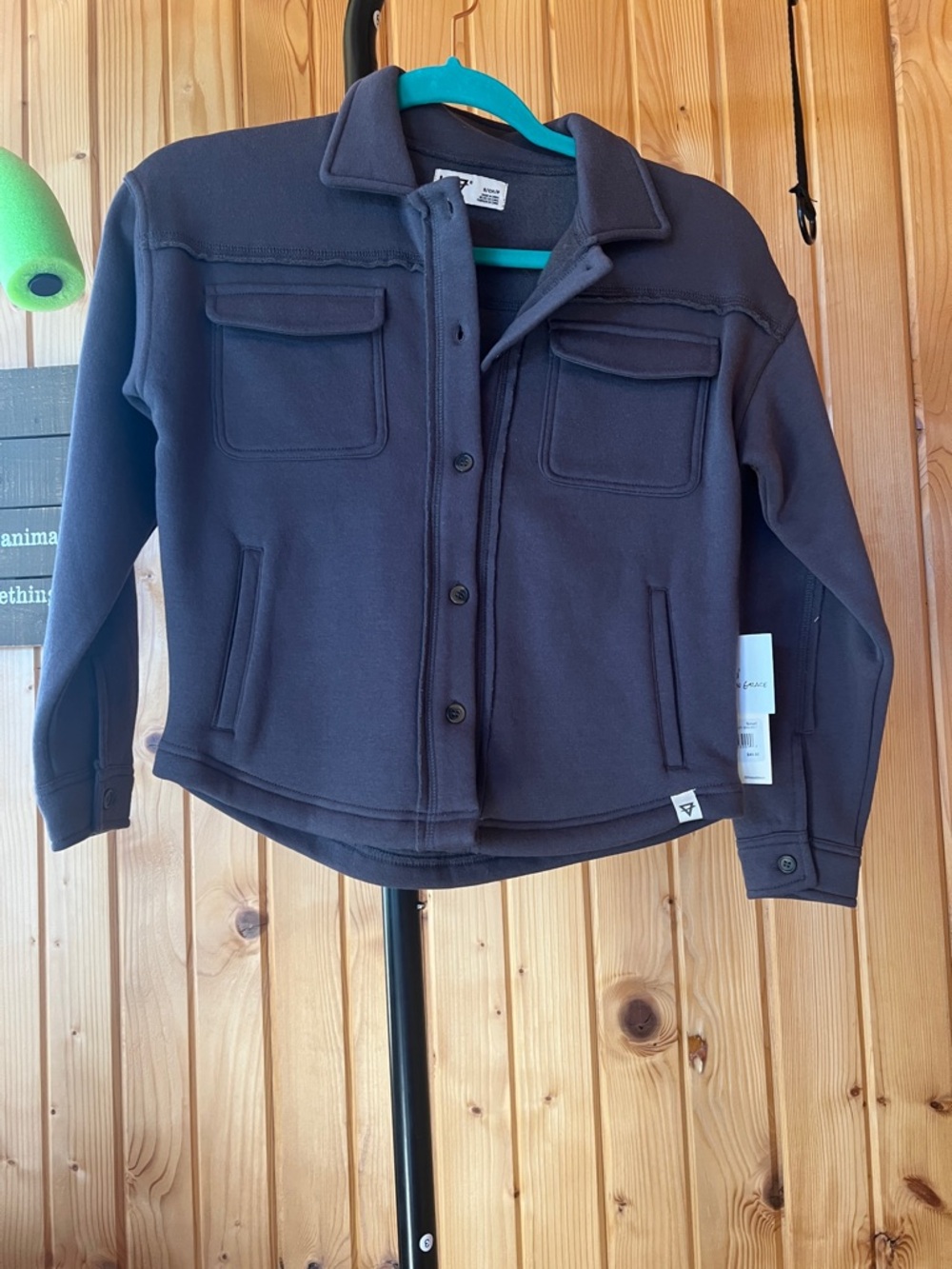 Kids Navy Button-Front Jacket by
